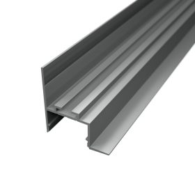 Modern nappali peremvilágítása fali csatlakozó LED profillal kialakítva, eloxált alumínium