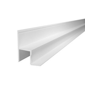   Homlokzatvilágító LED profil álmennyezethez (35.5x45mm) fehér eloxált alumínium opál fedővel