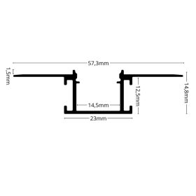 Gipszkarton LED Profil (Glettelhető) R9 2 méter