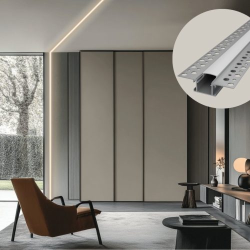 Gipszkarton LED Profil (Glettelhető) R9 2 méter