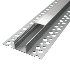 Eloxált ezüst alumínium LED profil kifejezetten hidegburkolathoz és csempékhez opál burával, 17x13mm