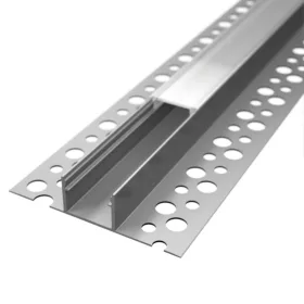 Eloxált ezüst alumínium LED profil kifejezetten hidegburkolathoz és csempékhez opál burával, 17x13mm