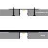 Eloxált ezüst alumínium LED profil kifejezetten hidegburkolathoz és csempékhez opál burával, 17x13mm