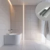Eloxált ezüst alumínium LED profil kifejezetten hidegburkolathoz és csempékhez opál burával, 17x13mm