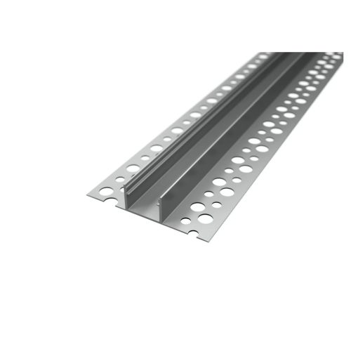 Eloxált ezüst alumínium LED profil kifejezetten hidegburkolathoz és csempékhez opál burával, 17x13mm