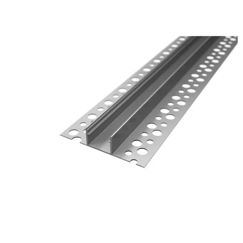 Eloxált ezüst alumínium LED profil kifejezetten hidegburkolathoz és csempékhez opál burával, 17x13mm