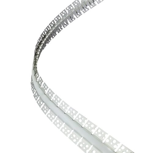 Hajlítható alumínium LED profil perforált szélekkel gipszkartonba gletteléshez (Trimless)