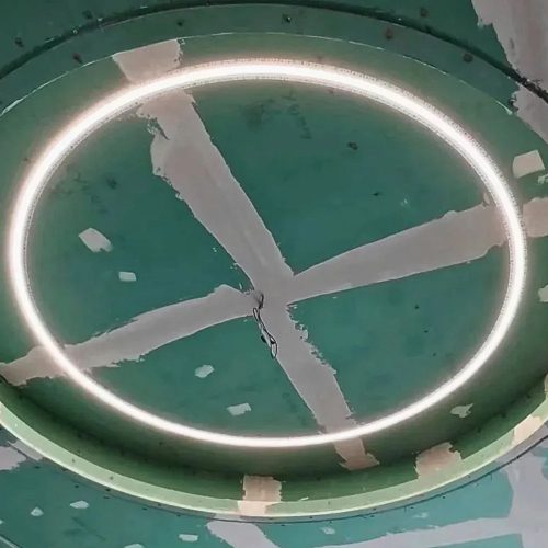 Hajlítható alumínium LED profil perforált szélekkel gipszkartonba gletteléshez (Trimless)