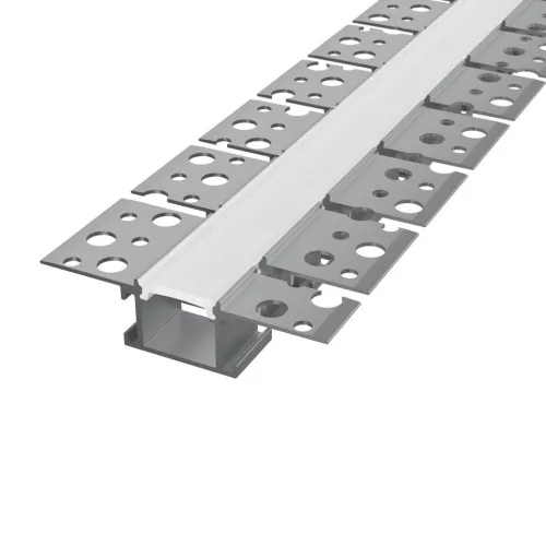 Hajlítható alumínium LED profil perforált szélekkel gipszkartonba gletteléshez (Trimless)