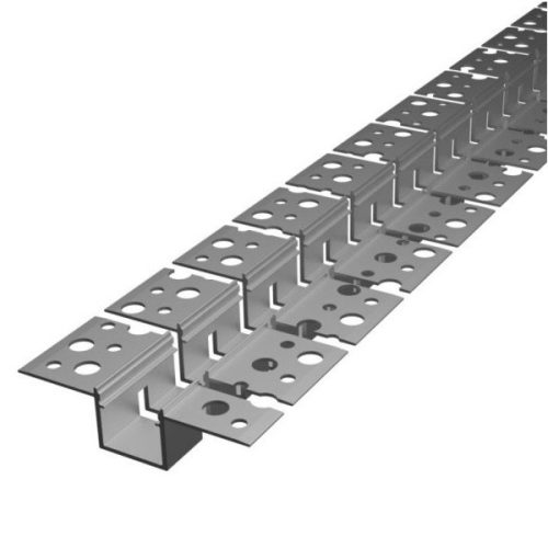 Hajlítható alumínium LED profil perforált szélekkel gipszkartonba gletteléshez (Trimless)