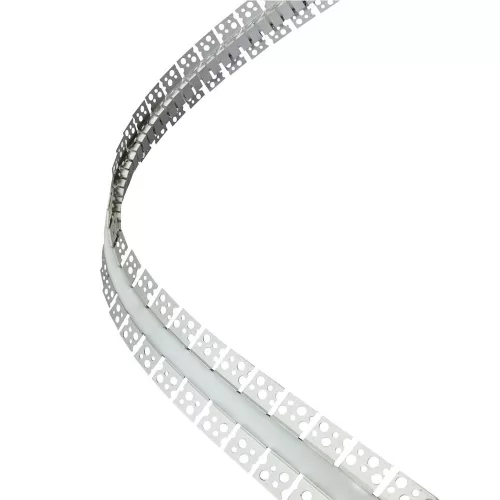 Hajlítható alumínium LED profil perforált szélekkel gipszkartonba gletteléshez (Trimless)