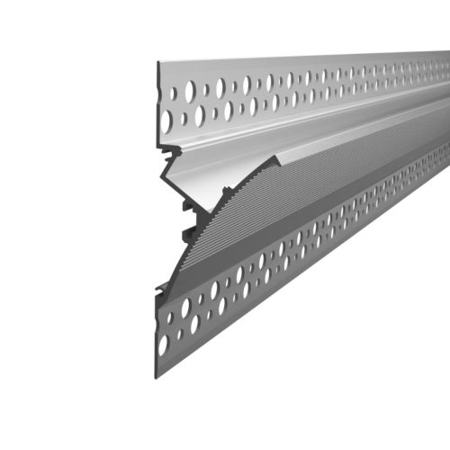 Falra csavarozható és glettelhető alumínium LED profil 2 méteres hosszban, mennyezetvilágításhoz