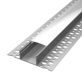 Eloxált ezüst alumínium LED profil kifejezetten hidegburkolathoz és csempékhez opál burával, 17x13mm