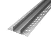 Eloxált ezüst alumínium LED profil kifejezetten hidegburkolathoz és csempékhez opál burával, 17x13mm