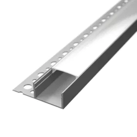 Széles alumínium LED profil csempe és járólap burkolatba, opál fedővel (2 méter)