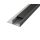 Széles alumínium LED profil csempe és járólap burkolatba, fekete fedővel (2 méter)