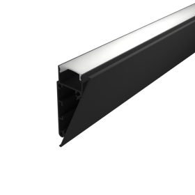 Eloxált ezüst, oldalfali díszléc LED profil indirekt világításhoz