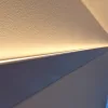 Eloxált ezüst, oldalfali díszléc LED profil indirekt világításhoz