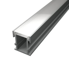 Burkolatváltó LED profil lépésálló opál fedővel, eloxált alumínium (21.8x25.8mm)