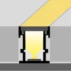Burkolatváltó LED profil lépésálló opál fedővel, eloxált alumínium (21.8x25.8mm)