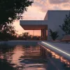 Burkolatváltó LED profil lépésálló opál fedővel, eloxált alumínium (21.8x25.8mm)