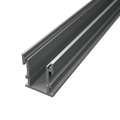 Burkolatváltó LED profil lépésálló opál fedővel, eloxált alumínium (21.8x25.8mm)