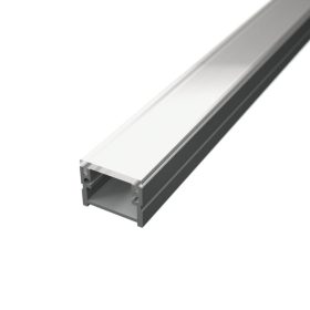   Burkolatváltó LED profil lépésálló opál fedővel, eloxált alumínium (16x12.7mm) F6