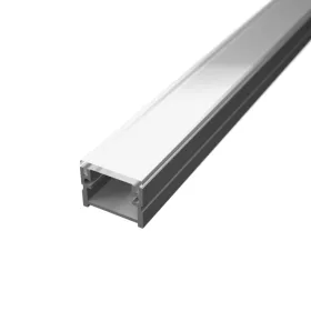   Burkolatváltó LED profil lépésálló opál fedővel, eloxált alumínium (16x12.7mm) F6