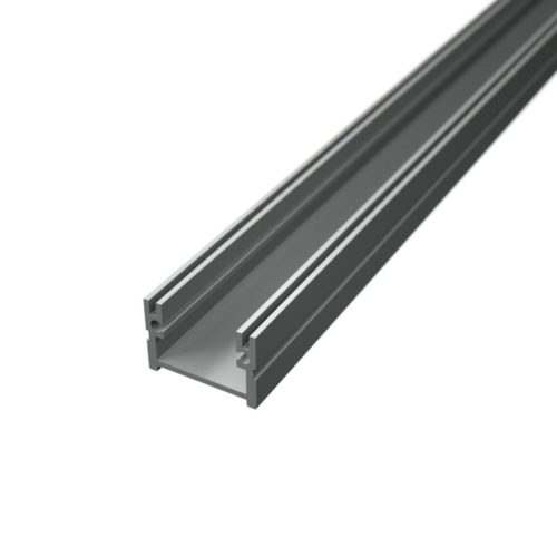 Burkolatváltó LED profil lépésálló opál fedővel, eloxált alumínium (16x12.7mm) F6