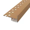 TILE-EDGE lépcsőprofil beépítési rajza: a rögzítőszár a csemperagasztóban, a LED lefelé világít, bronz színben