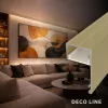DECO LINE Karnistakaró LED Profil és Mennyezeti Rejtett Világítás, Pezsgő színű, Opál Fedővel (2 méter)