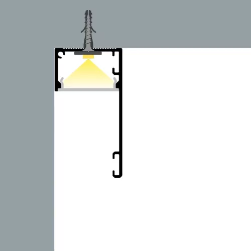 DECO LINE Karnistakaró LED Profil és Mennyezeti Rejtett Világítás, Pezsgő színű, Opál Fedővel (2 méter)