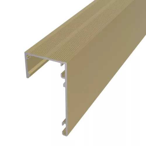 DECO LINE Karnistakaró LED Profil és Mennyezeti Rejtett Világítás, Pezsgő színű, Opál Fedővel (2 méter)
