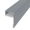 DECO LINE Karnistakaró LED Profil és Mennyezeti Rejtett Világítás, Antracit, Opál Fedővel (2 méter)