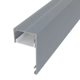   DECO LINE Karnistakaró LED Profil és Mennyezeti Rejtett Világítás, Antracit, Opál Fedővel (2 méter)