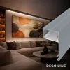 DECO LINE Karnistakaró LED Profil és Mennyezeti Rejtett Világítás, Antracit, Opál Fedővel (2 méter)