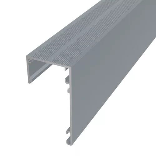 DECO LINE Karnistakaró LED Profil és Mennyezeti Rejtett Világítás, Antracit, Opál Fedővel (2 méter)