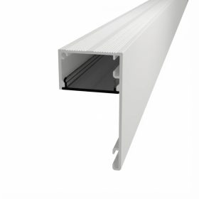   DECO LINE Karnistakaró LED Profil és Mennyezeti Rejtett Világítás, Fehér, Opál Fedővel (2 méter)