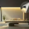 DECO LINE Karnistakaró LED Profil és Mennyezeti Rejtett Világítás, Fehér, Opál Fedővel (2 méter)