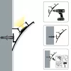 WALL ELEGANT falba glettelhető alumínium LED profil 2 méteres hosszban, festhető felülettel rejtett világításhoz