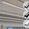 Fekete Függesztett Alumínium LED Profil – Kétirányú Világítás, Rejtett Tápegységgel (2m)