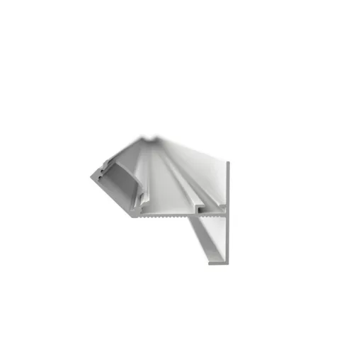 CEIL-EDGE LED profil beépítési metszet: 12,5mm gipszkartonra szerelés és glettelés