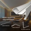CEIL-EDGE LED profil beépítési metszet: 12,5mm gipszkartonra szerelés és glettelés