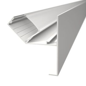 CEIL-EDGE MAXI LED profil beépítési metszet: 25mm dupla gipszkartonra szerelés és glettelés