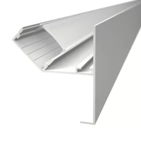 CEIL-EDGE MAXI LED profil beépítési metszet: 25mm dupla gipszkartonra szerelés és glettelés