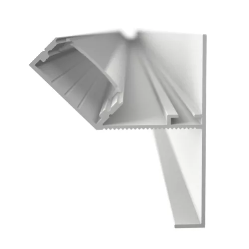 CEIL-EDGE MAXI LED profil beépítési metszet: 25mm dupla gipszkartonra szerelés és glettelés