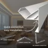 CEIL-EDGE MAXI LED profil beépítési metszet: 25mm dupla gipszkartonra szerelés és glettelés