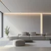 WALL-GLOW ezüst alumínium LED profil gipszkarton mennyezet rejtett világításához és lebegő hatás kialakításához