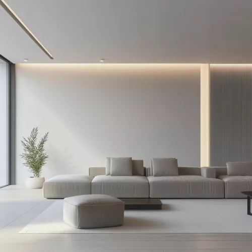WALL-GLOW ezüst alumínium LED profil gipszkarton mennyezet rejtett világításához és lebegő hatás kialakításához