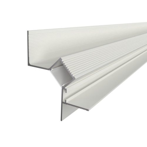 WALL GLOW 45 hófehér alumínium gipszkarton LED profil lebegő mennyezeti falsúroló világításhoz